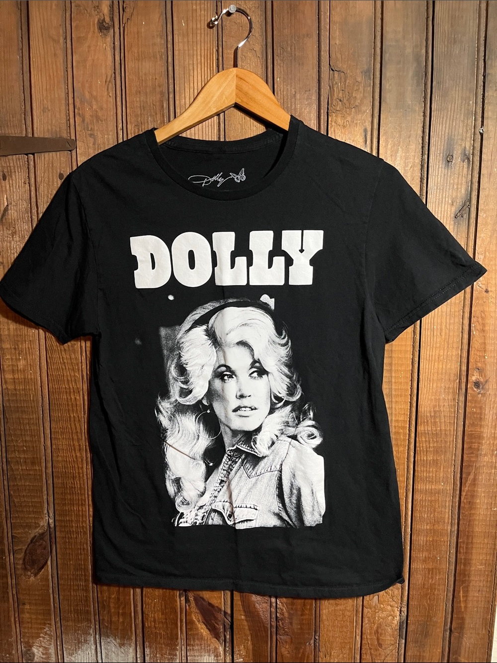Dolly Parton Graphic Tee - Black & White Portrait